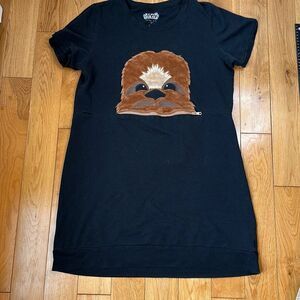 Star Wars Chewie casual dress night gown sz s-m (6-10) sleepy shirt Chewbacca